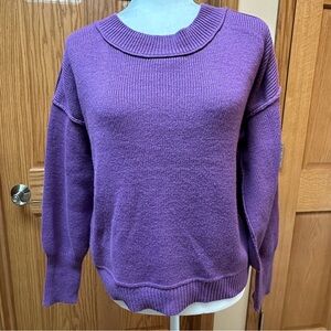 SO Women's Vibrant Purple Crew Neck Sweater